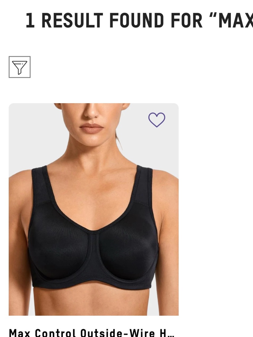 Max Control Outside-Wire Bra - Black